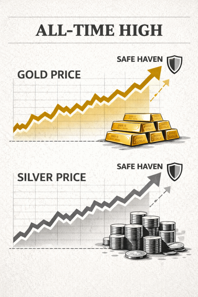 gold and silver price charts
